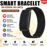 Screenless Smart Wristband 24H Heart Rate Blood Oxygen Stress Sleep Monitor Multi Sport Mode Gesture Photo Fitness Bracelet Hw12