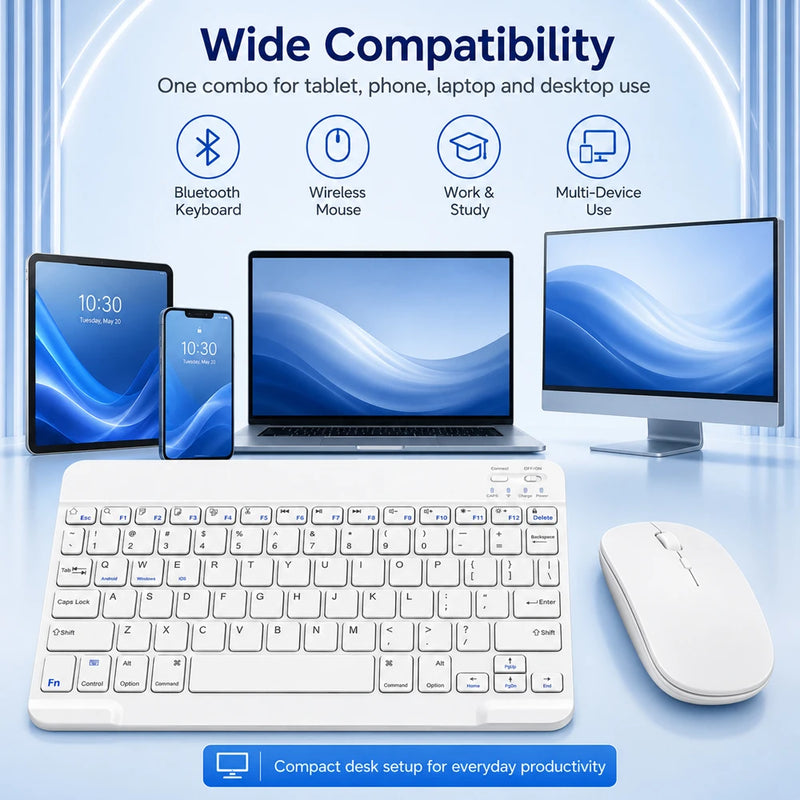 New Portable Wireless Bluetooth Keyboard Without Touchpad Mini Slim Mute Keyboard For IOS Android Windows Universal Office Use