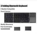Wireless Folding Keyboard Bluetooth Keyboard With Touchpad For Windows, Android, IOS,Phone,Multi-Function Button Mini Keyboard