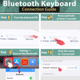New Portable Wireless Bluetooth Keyboard Without Touchpad Mini Slim Mute Keyboard For IOS Android Windows Universal Office Use